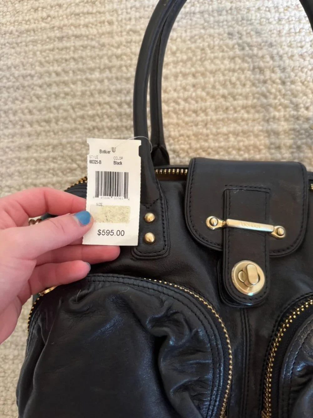 New with tags (NWT) Black Boktier medium satchel.